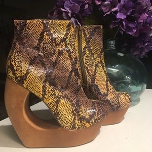 Jeffrey Campbell wooden booties